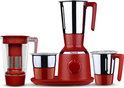 

Butterfly Spectra Red 750 W Mixer Grinder(Red, 4 Jars)