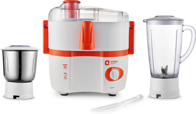 

Orient Electric JM5003F 450 W Juicer Mixer Grinder(White and Orange, 2 Jars)