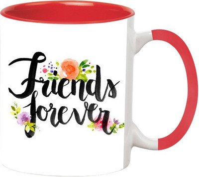 

Ashvah Friend's Forever 1320 Ceramic Mug(350 ml), Red