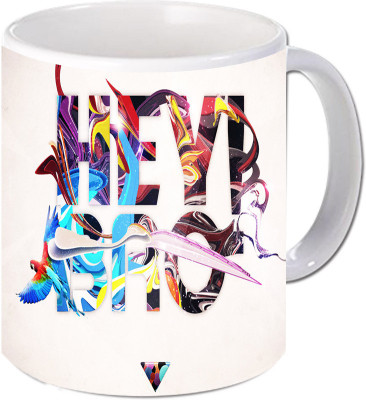 

Maison N Mode Hey Bro Coffee Ceramic Mug(330 ml), Multicolor