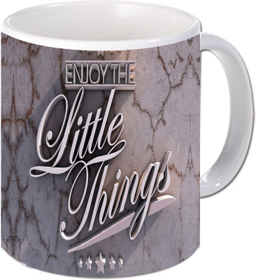 

Maison N Mode Enjoy Little Things Coffee Ceramic Mug(330 ml), Multicolor