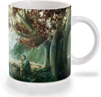 

Mooch Wale Game Of Thrones Ned By The Tree Ceramic Mug(325 ml), Multicolor