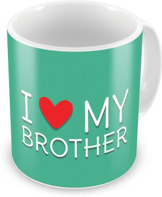 

ME&YOU Gifts On Birthday Rakhi For Bro; I Love My Brother (IDuolicate66) Printed Ceramic Mug(325 ml), Multicolor