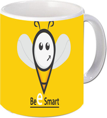 

Maison N Mode Be E Smart Coffee Ceramic Mug(330 ml), Multicolor