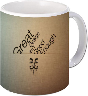 

Maison N Mode Great Design Coffee Ceramic Mug(330 ml), Multicolor