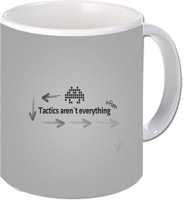 

Maison N Mode Tactics Are Not Everything Coffee Ceramic Mug(330 ml), Multicolor