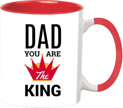 

Ashvah Happy Father's Day 1 Ceramic Mug(350 ml), Red