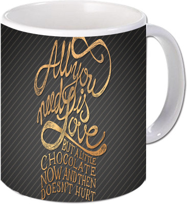 

Maison N Mode All You Need Coffee Ceramic Mug(330 ml), Multicolor