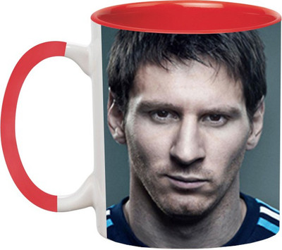 

Ashvah Lionel Messi 2 Ceramic Mug(350 ml), Red