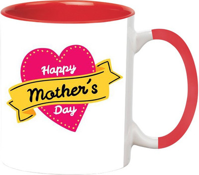 

Ashvah Happy Mother's Day 1329 Ceramic Mug(350 ml), Red