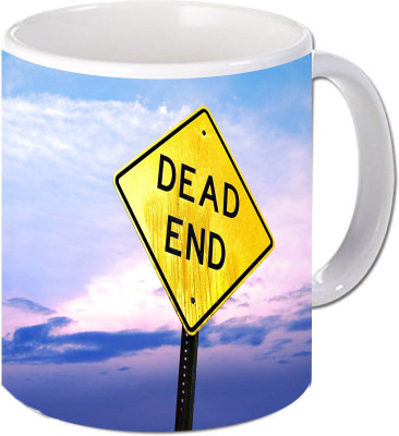 

Maison N Mode Dead End Coffee Ceramic Mug(330 ml), Multicolor