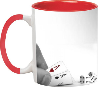 

Ashvah Change The Game Ceramic Mug(350 ml), Red