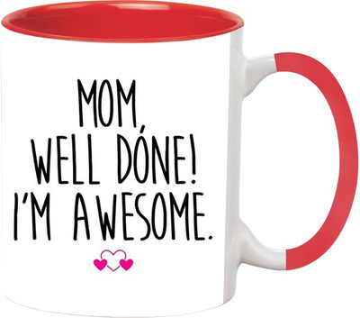 

Ashvah Happy Mother's Day 1334 Ceramic Mug(350 ml), Red