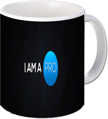 

Maison N Mode I Am A Pro Coffee Ceramic Mug(330 ml), Multicolor