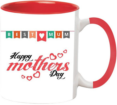 

Ashvah Happy Mother's Day 1325 Ceramic Mug(350 ml), Red