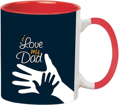 

Ashvah I Love My Dad Ceramic Mug(350 ml), Red