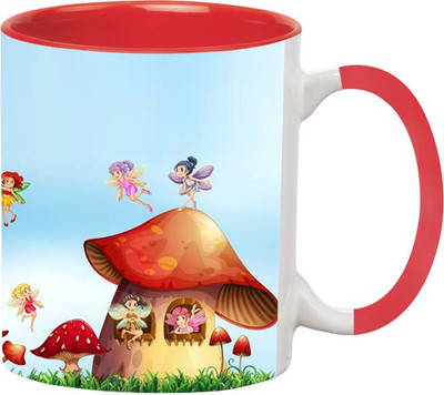 

Ashvah Cartoon Ceramic Mug(350 ml), Red