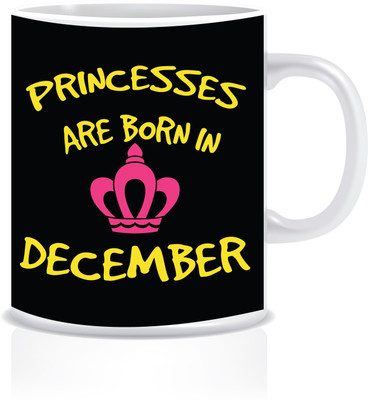 

Everyday Desire Princesses are Born in December ED183 Ceramic Mug(300 ml), Multicolor