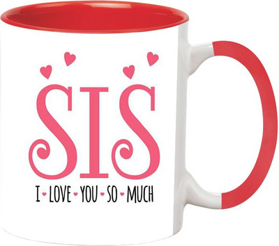 

Ashvah We All Best Friend 's 1343 Ceramic Mug(350 ml), Red