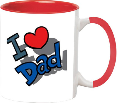 

Ashvah Happy Father's Day 1360 Ceramic Mug(350 ml), Red