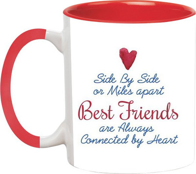 

Ashvah Friend's Forever 1321 Ceramic Mug(350 ml), Red