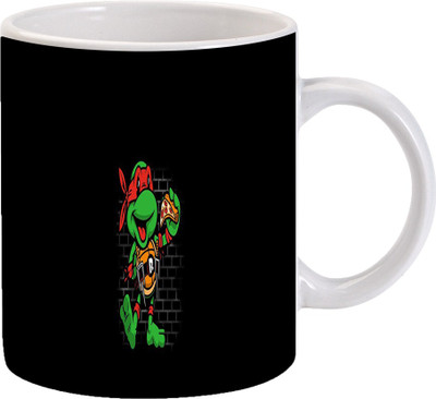 

Maison N Mode Wall Man Cartoon Coffee Ceramic Mug(330 ml), Multicolor