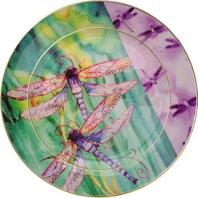 

fabulloso Leaf Designs Violet Dragonfly Quarter Plate Small Plates