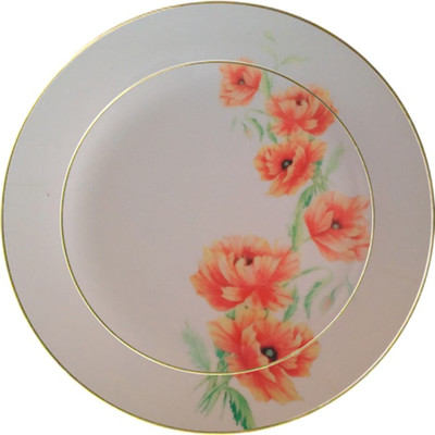 

fabulloso Leaf Designs Peach Pink Floral Dinner Plate Dinner Plates