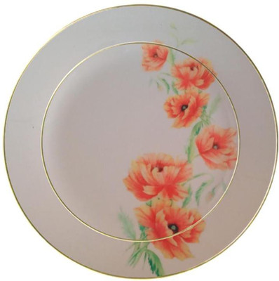 

fabulloso Leaf Designs Peach Pink Floral Quarter Plate Small Plates