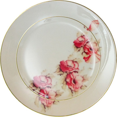 

fabulloso Leaf Designs Shaded Peach Floral Dinner Plate Dinner Plates
