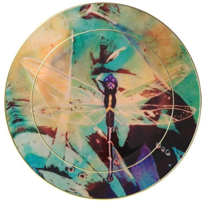 

fabulloso Leaf Designs Dragonfly Ceramic Quarter Plate Small Plates