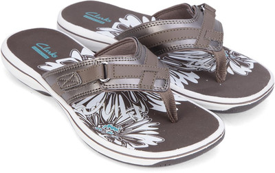 Clarks Women Pewter Flats
