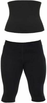 

Being Trendy ™ Neoprene Body Shaper Sauna™ Slimming Tracksuits,Sport Women Compression(Black Half Sleeve