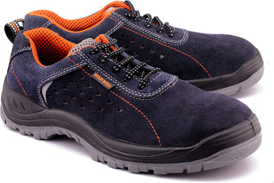 

Wild Bull Safety Shoes Casuals For Men(Navy, Orange, Black