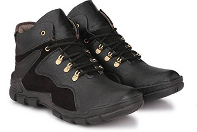 

Gubatti Men's Black Stylish Casual Shoes + High Tops For Men(Black