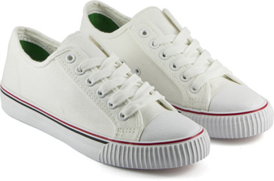 

DeVEE Always In Fashion Lace-up White Canvas Shoes For Women(White