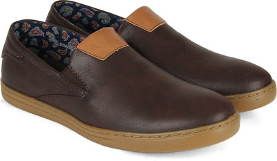 

V Dot Van Heusen Slip on Sneakers For Men(Brown, Tan