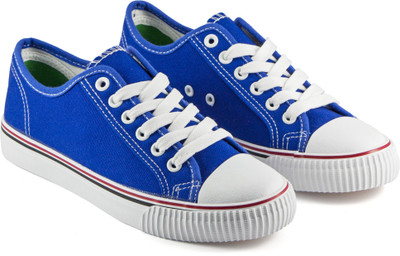 

DeVEE Always In Fashion Lace-up Blue Canvas Shoes For Women(Blue
