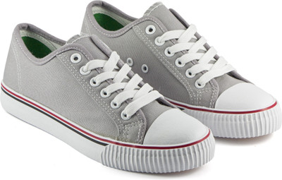 

DeVEE Always In Fashion Lace-up Grey Canvas Shoes For Women(Grey