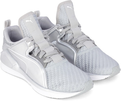 

Puma Fierce Lace Metallic Wn s Training & Gym Shoes For Women(Silver, Puma silver-puma white