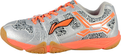 

Li-Ning RAZOR Badminton Shoes For Men(Silver, Silver/pink