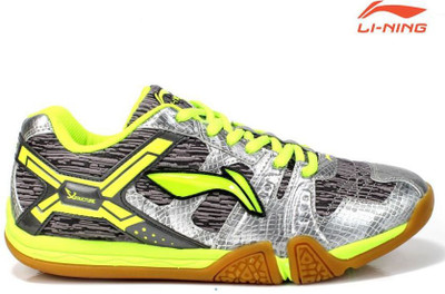 

Li-Ning FORCE Badminton Shoes For Men(Grey, Dk.grey/lime