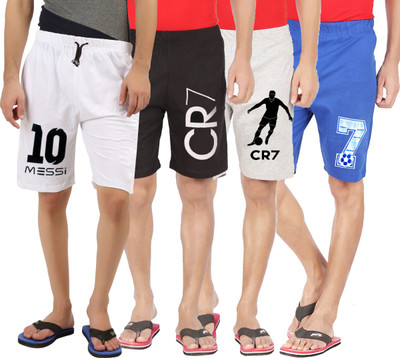 HOTFITS Graphic Print Men Multicolor Basic Shorts