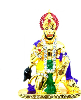 

Niteo Hanuman Ji Car Dashboard Idol | Sankat Mochan Hanuman Idol Showpiece Decorative Showpiece - 7.6 cm(Alloy, Multicolor)
