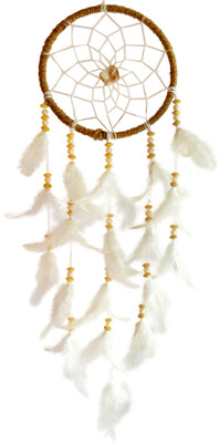 

paperiva dream catcher Decorative Showpiece - 45 cm(Wool, Jute, White, Brown)