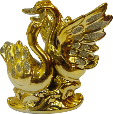 

FABZONE Gold Plated Fengshui Duck Pair Home room décor Statue Diwali Decorative Showpiece Figurine Decorative Showpiece - 17 cm(Ceramic, Gold)