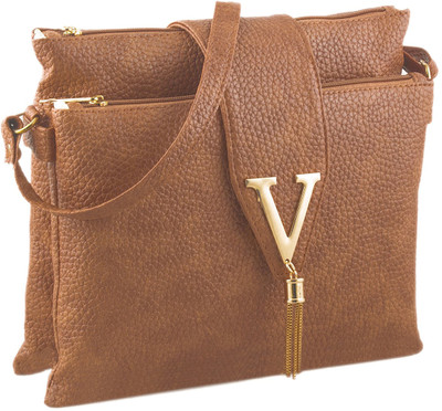 

Voaka Women Casual Tan PU Sling Bag