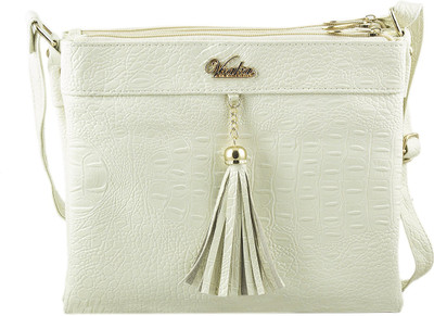 

Voaka Women Evening/Party White PU Sling Bag