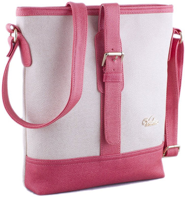 Voaka Women Casual Pink, Grey PU Shoulder Bag, Grey;pink