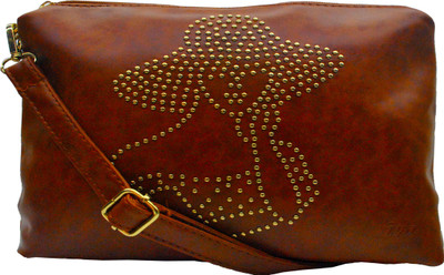 

Netboys Girls Casual Tan PU Sling Bag